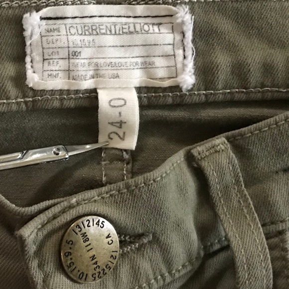 Current/Elliott The Stiletto Ombré Dark Army Green - Picture 6 of 7